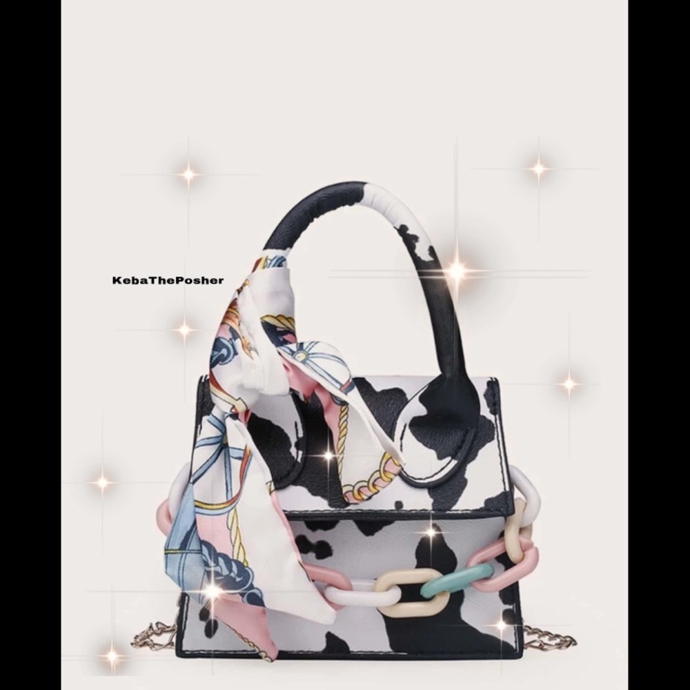 🐄 cow print mini bag